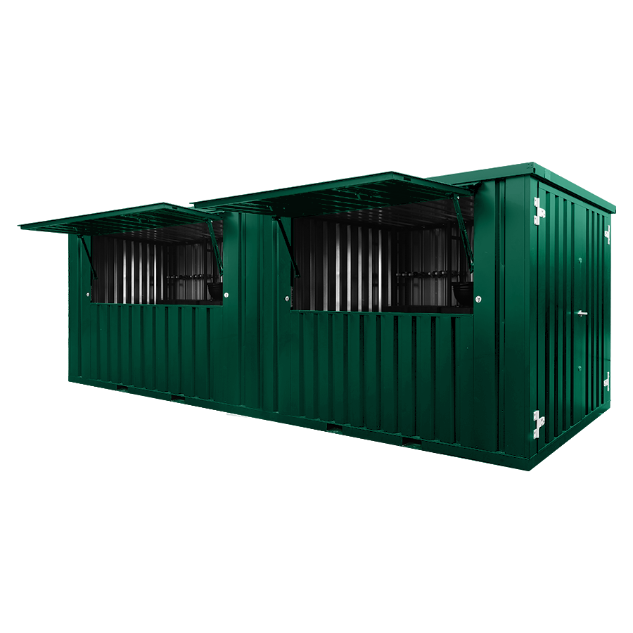 BAR CONTAINER 6×2 METER XL GRÜN RAL 6005