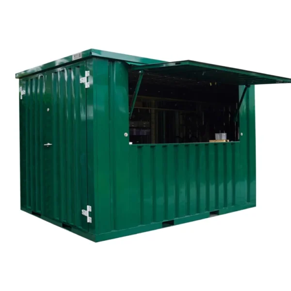 BAR CONTAINER 3×4 METER GRÜN RAL 6005